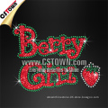 Berry Girl Glitter Letters Hotfix Rhinestone Motif Transfer for Garment